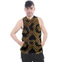 Metallic Snake Skin Pattern Men s Sleeveless Hoodie View1