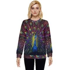 Beautiful Peacock Feather Hidden Pocket Sweatshirt by Jancukart