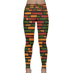 Ethiopian Bricks - Green, Yellow And Red Vibes Lightweight Velour Classic Yoga Leggings by ConteMonfreyShop