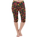 Ethiopian triangles - Green, yellow and red vibes Lightweight Velour Cropped Yoga Leggings View1