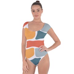 Geometric Bricks   Short Sleeve Leotard  by ConteMonfreyShop