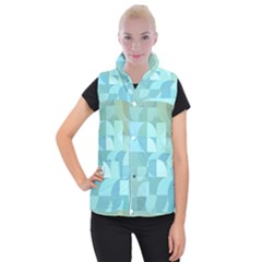 Geometric Ocean   Women s Button Up Vest by ConteMonfreyShop