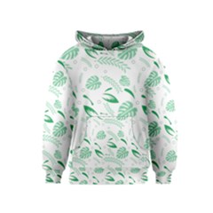 Green Nature Leaves Draw    Kids  Pullover Hoodie by ConteMonfreyShop