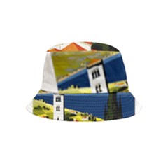 River Small Town Landscape Bucket Hat (kids) by ConteMonfrey