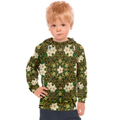 Flower Power And Big Porcelainflowers In Blooming Style Kids  Hooded Pullover by pepitasart