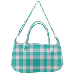 Turquoise Small Plaids  Removal Strap Handbag by ConteMonfrey