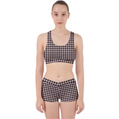 Purple Black Small Plaids Work It Out Gym Set by ConteMonfrey
