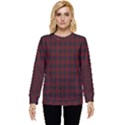 Black red small plaids Hidden Pocket Sweatshirt View1