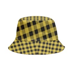 Black And Yellow Small Plaids Inside Out Bucket Hat by ConteMonfrey