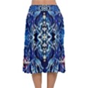 Cobalt arabesque Velvet Flared Midi Skirt View2