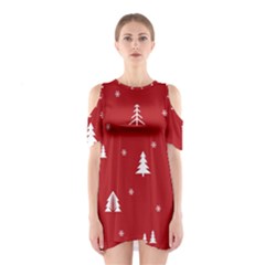 Abstract-cute-christmas Seamless Shoulder Cutout One Piece Dress by nateshop