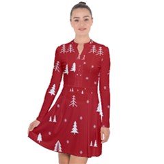 Abstract-cute-christmas Seamless Long Sleeve Panel Dress