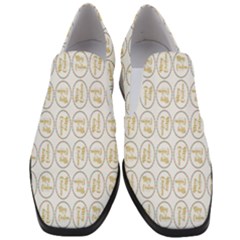 Background-cute-christmas Gold Women Slip On Heel Loafers