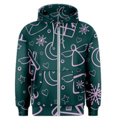 Background-cute Christmas Men s Zipper Hoodie