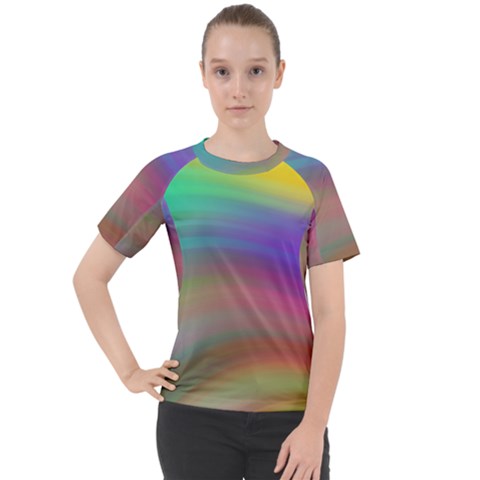 Background-rainbow Women s Sport Raglan Tee by nateshop