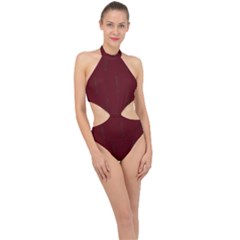 Candles Halter Side Cut Swimsuit