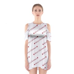 Christmas Cute Shoulder Cutout One Piece Dress by nateshop