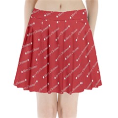 Cute Christmas Red Pleated Mini Skirt by nateshop