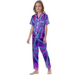 Wallpaper Tie Dye Pattern Kids  Satin Short Sleeve Pajamas Set by Wegoenart