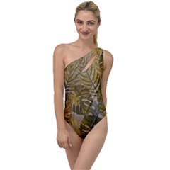 Nature Monstera Leaves Leaf Foliage Boho Style To One Side Swimsuit by Wegoenart