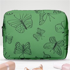 Green Nature Pattern Make Up Pouch (large) by Wegoenart