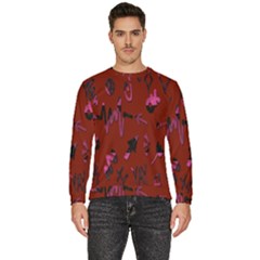 Doodles Maroon Men s Fleece Sweatshirt by nateshop