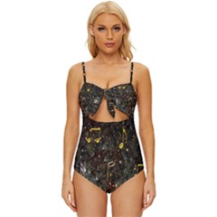 Grades Knot Front One-piece Swimsuit by nateshop