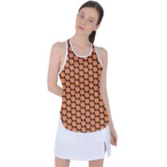 Cute Pumpkin Black Small Racer Back Mesh Tank Top by ConteMonfrey