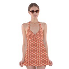 Cute Pumpkin Small Halter Dress Swimsuit  by ConteMonfrey