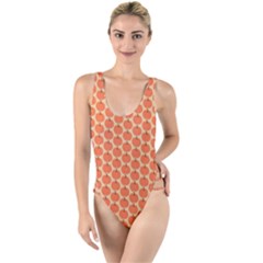 Cute Pumpkin Small High Leg Strappy Swimsuit by ConteMonfrey