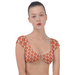 Cute Pumpkin Cap Sleeve Ring Bikini Top by ConteMonfrey