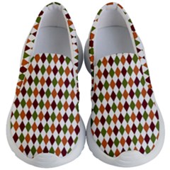 Halloween Palette Plaids   Kids Lightweight Slip Ons by ConteMonfrey