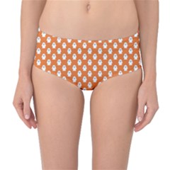 Cute Little Ghosts Halloween Theme Mid-waist Bikini Bottoms by ConteMonfrey