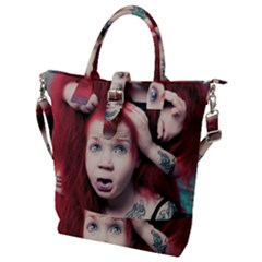 Creepy Monster Student At Classroom Buckle Top Tote Bag by dflcprintsclothing