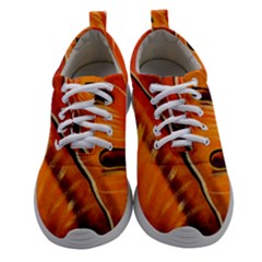 Orange Leaves Nature Pattern Athletic Shoes