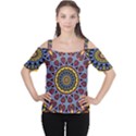 Kaleidoscope Mandala Colorful Cutout Shoulder Tee View1