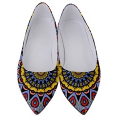 Kaleidoscope Mandala Colorful Women s Low Heels by Wegoenart