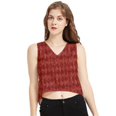 Square V-neck Cropped Tank Top by nateshop