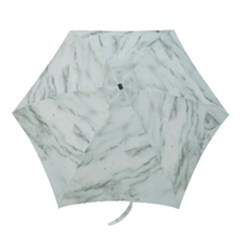 White Marble Texture Pattern Mini Folding Umbrellas by Jancukart