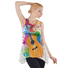 String Instrument Acoustic Guitar Side Drop Tank Tunic by Jancukart