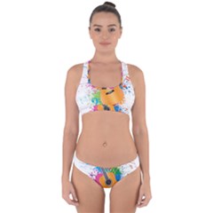 String Instrument Acoustic Guitar Cross Back Hipster Bikini Set