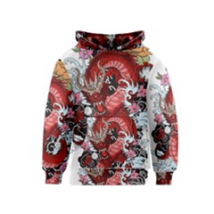 Drawing Red Dragon Legendary Kids  Pullover Hoodie