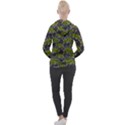 Halloween - Green Roses On Spider Web  Women s Overhead Hoodie View2