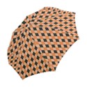 Halloween Inspired Black Orange Diagonal Plaids Folding Umbrellas View2