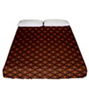 Halloween Palette Plaids Orange, Black Geometric  Fitted Sheet (California King Size) View1