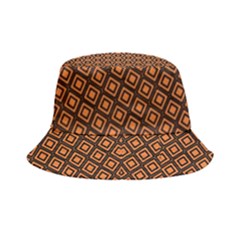 Halloween Palette Plaids Orange, Black Geometric  Bucket Hat by ConteMonfrey