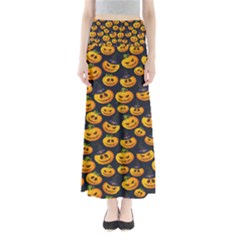 Jack O Lantern  Full Length Maxi Skirt by ConteMonfrey