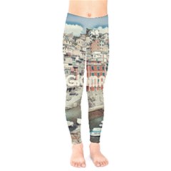 Riomaggiore - Italy Vintage Kids  Leggings by ConteMonfrey