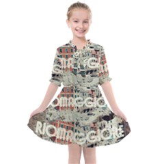 Riomaggiore - Italy Vintage Kids  All Frills Chiffon Dress by ConteMonfrey