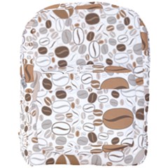 Brown Coffee Beans Pattern Full Print Backpack